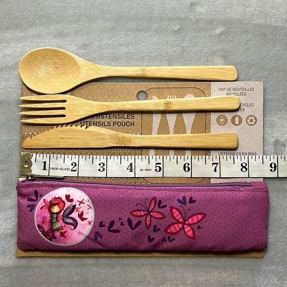 NWT Ketto Reusable Takeout Lunch Utensils With Zip Pouch Recycled - Picture 11 of 12